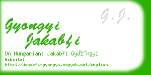 gyongyi jakabfi business card